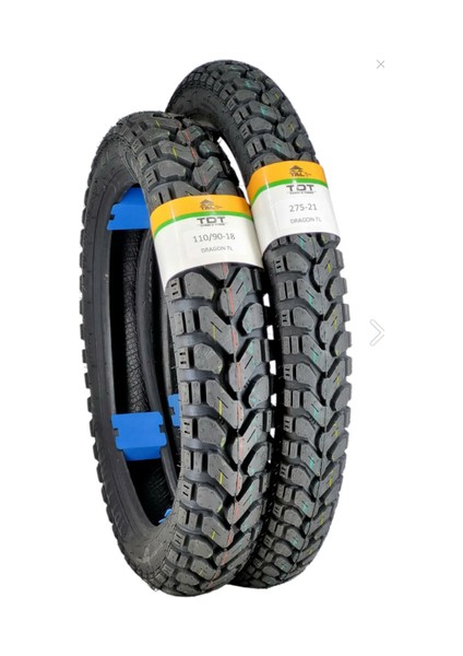 110/90-18 ve 275-21 Tl Tubeles-Dubleks Motosiklet Lastik Seti