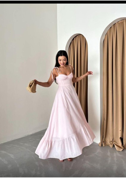 Bb Collection Yan Pencereli Licra Elbise Pembe