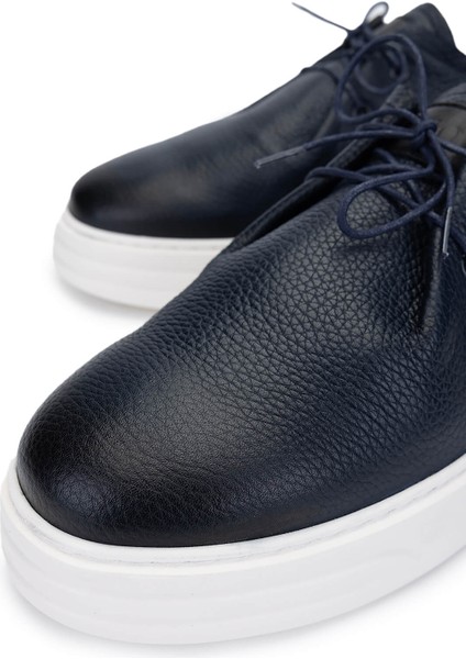 Erkek Hakiki Deri Lacivert Casual Ayakkabı 698 1202-7 Erk Ayk Y25 Lacıvert modelleri