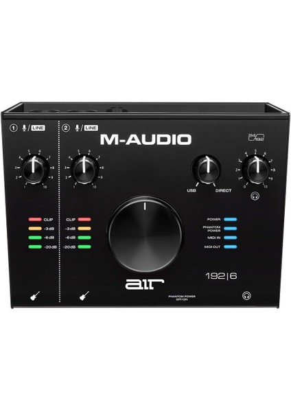 Aır 192|6 - 2-Giriş / 2-Çıkış / 24-BIT/192 Khz / +48 V Mikrofon / Mıdı/ Enstrüman Girişli Yeni Nesil Ses Kartı
