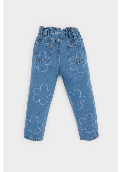 Kız Bebek Paperbag Çiçekli Jean Pantolon E7830A525SP