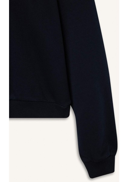 Regular Fit Bisiklet Yaka Kalın Basic Düz Sweatshirt D6645AX25SP