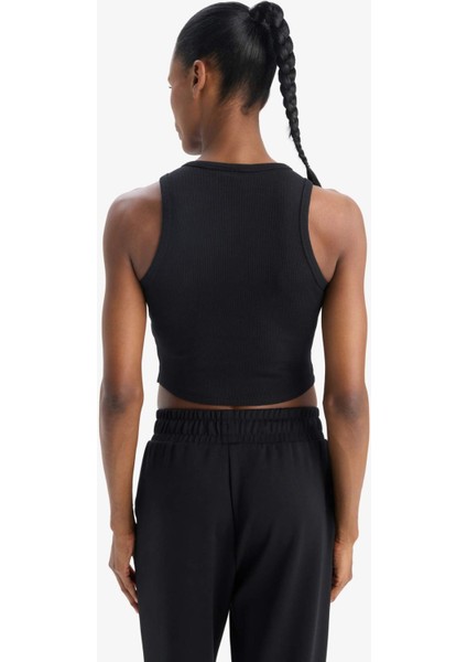 Fit NBA Miami Heat Crop Top Bisiklet Yaka Fitilli Kaşkorse Sporcu Atlet D8800AX25SP