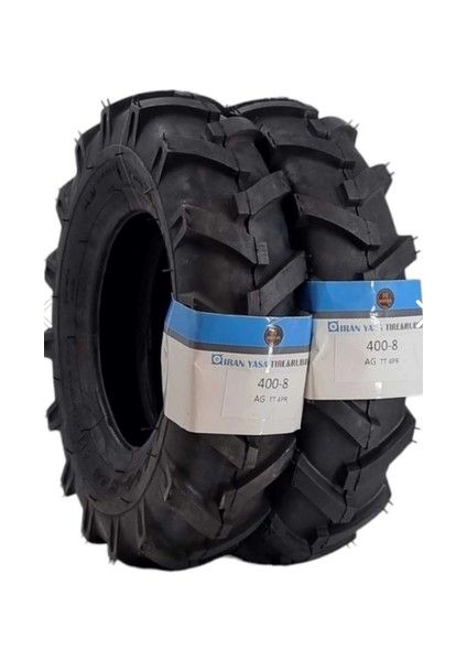 Iran Yasa Tıre&rubber 400-8 Tt Tubetype Çapa Makinesi Lastiği Seti