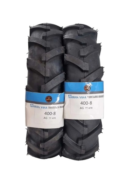 Iran Yasa Tıre&rubber 400-8 Tt Tubetype Çapa Makinesi Lastiği Seti
