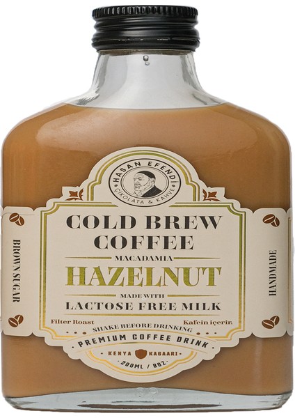 Cold Brew Coffee Hazelnut Lactose Free Milk -Laktozsuz Fındıklı 190 ml x 12'li