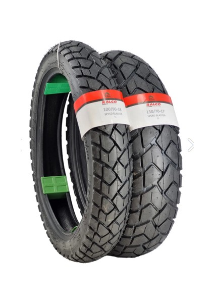 100/90-18 ve 130/70-17 Tl (Tubeless-Dubleks) Motosiklet Lastik Seti