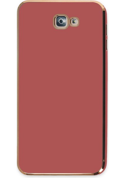 Samsung Galaxy J7 Prime Kılıf Volet Silikon - Kırmızı Ferrg