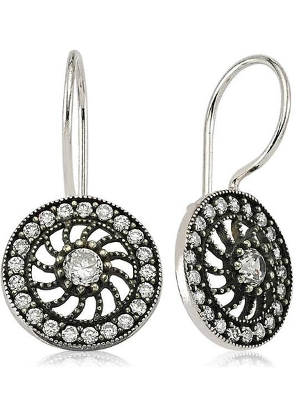 Gümüş Taşlı Sallantılı Çiçek Küpe fiyatları