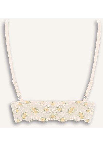 Baskılı Pedli Dantel Bralet-Fall in Love E6986AX25SP