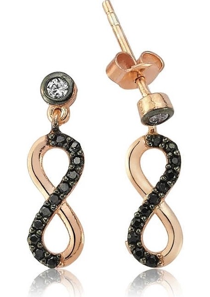 Gümüş Sonsuzluk Çivili Küpe