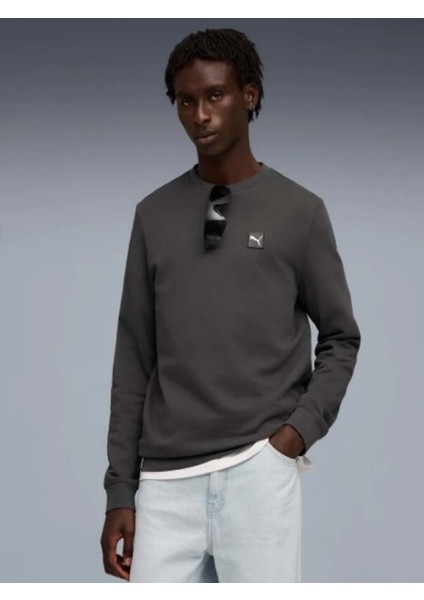 Ess Elevated Crew 68472744 Erkek Sweatshirt - Puma - Ess Elevated - Antrasit - ST01899-ANTRASIT-S