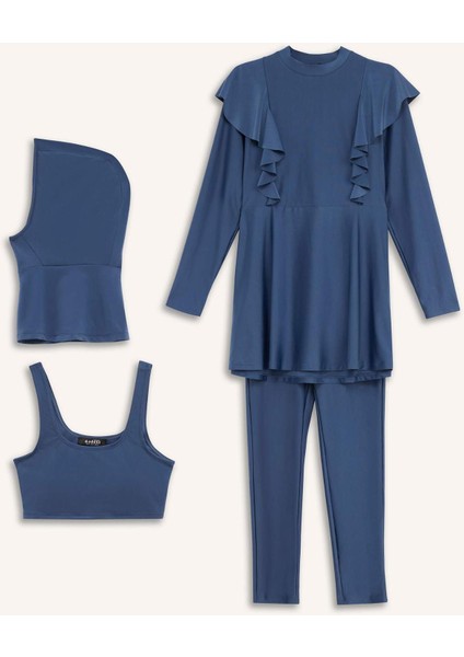 Regular Fit 5'li Hızlı Kuruyan Burkini Takımı E7999AX25HS