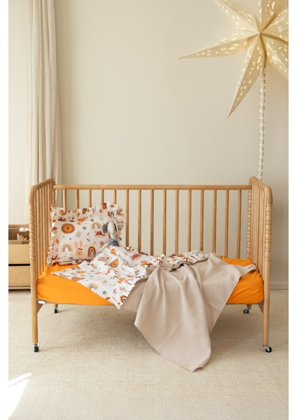 Sevimli Hayvan Desenli Fırfırlı Pike Takımı