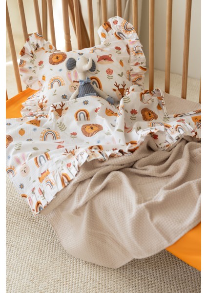 Sevimli Hayvan Desenli Fırfırlı Pike Takımı fiyatları