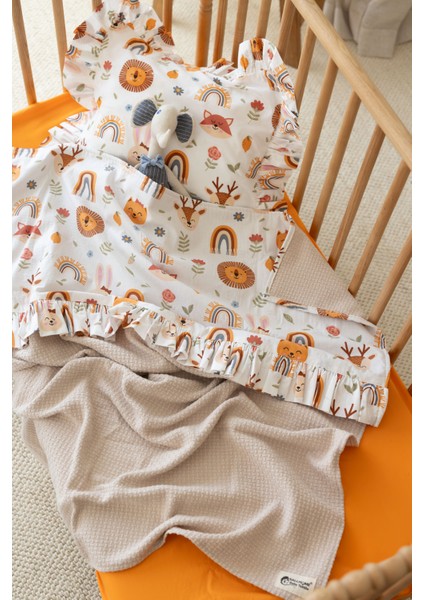 Sevimli Hayvan Desenli Fırfırlı Pike Takımı fırsatları