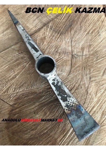 DÖVME ÇELİK KAZMA MADENCİ KAZMASI MİNİ KAZMA ÇİFT AGIZ SİVRİ DÜZ 30CM