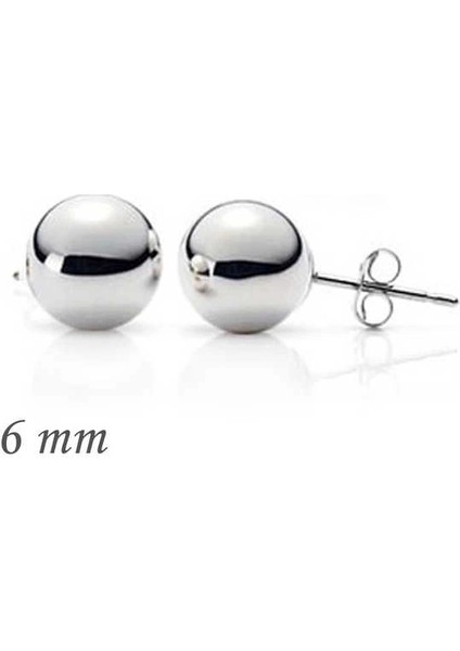 Gümüş Top Küpe - 6 mm fiyatları