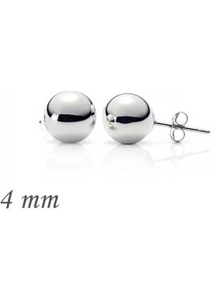 Gümüş Top Küpe - 4 mm fiyatları