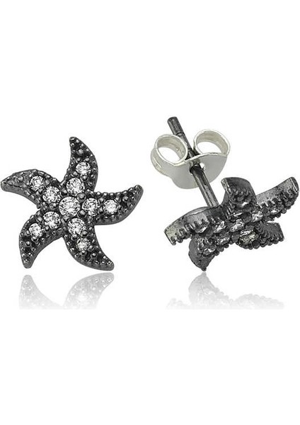 Gümüş Deniz Yıldızı Çivili Küpe