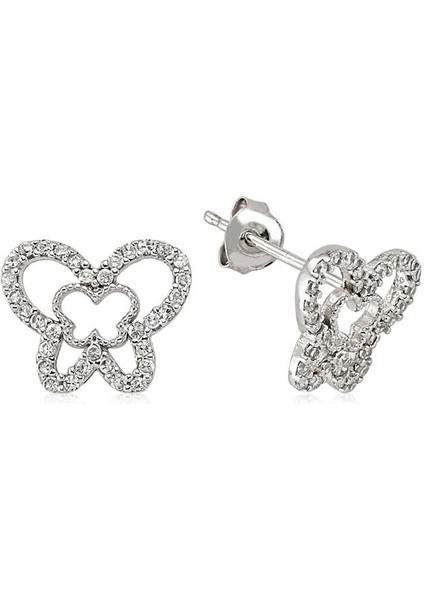 Gümüş Çivili Kelebek Küpe fiyatları