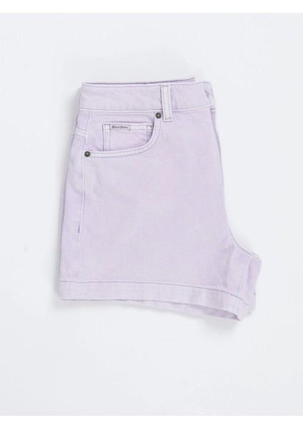 GJ HIGHWAIST MOM SHORT Kadın Lila Şort W5GD0SD5M62-GJPR fırsatları