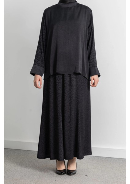 Plus Es Desenli Takım - Siyah