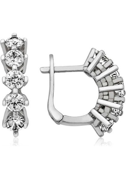 Gümüş 5 Taş Küpe