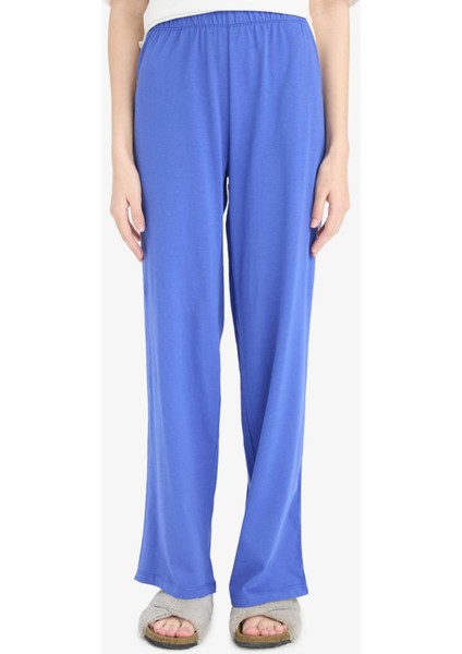 Pijama Takımı Kısa Kollu Üst Beli Lastikli Uzun Alt-Fall in Love E0260AX25SP