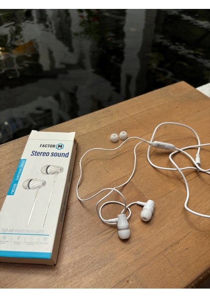 Fm­03 Kulakiçi Mikrofonlu Kablolu Kulaklık Beyaz (FM­FM03KB)
