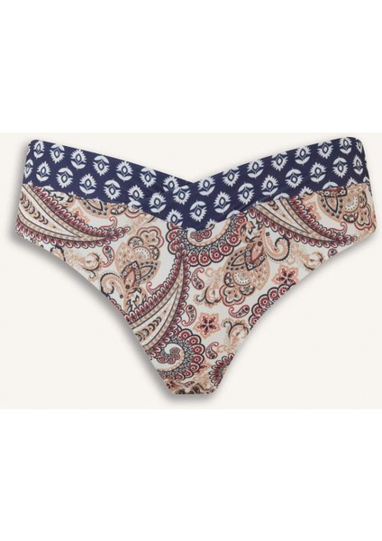 Regular Fit Desenli Bikini Altı-Fall in Love E4891AX25SM