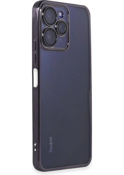 Xiaomi Redmi 12 Kılıf Razer Lensli Silikon - Mor Ferrg