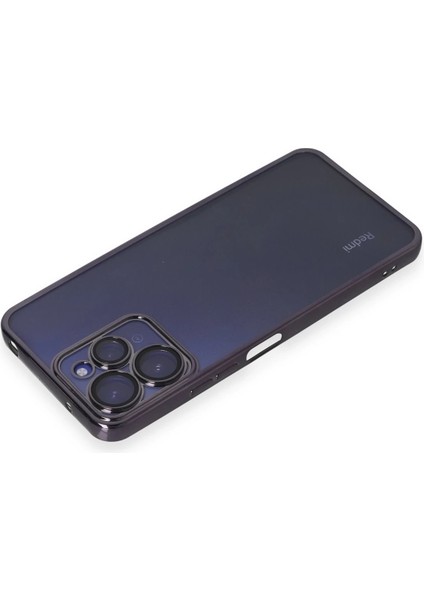 Xiaomi Redmi 12 Kılıf Razer Lensli Silikon - Mor Ferrg