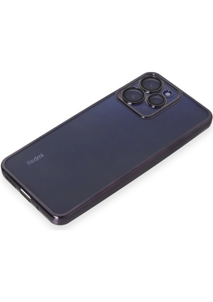 Xiaomi Redmi 12 Kılıf Razer Lensli Silikon - Mor Ferrg