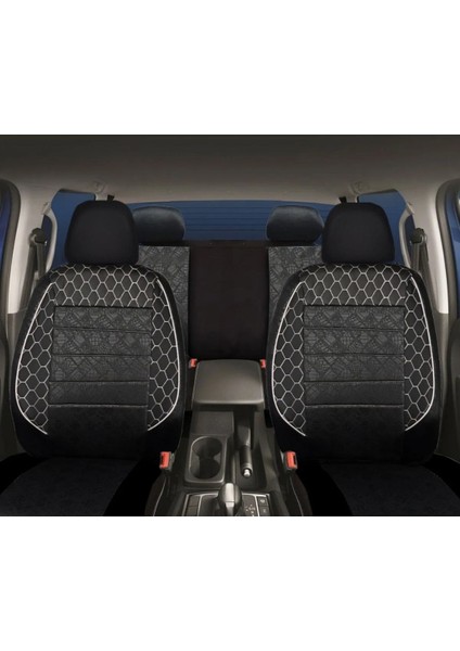 Toyota Urban Cruiser Uyumlu Gri Oto Koltuk Kılıfı (Tam Takım Ön Arka Araç Koltuk Kılıfı)