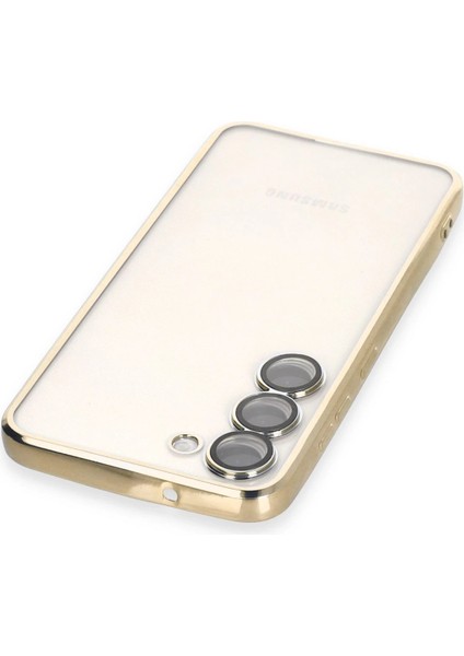 Samsung Galaxy S23 Kılıf Razer Lensli Silikon - Gold Ferrg modelleri