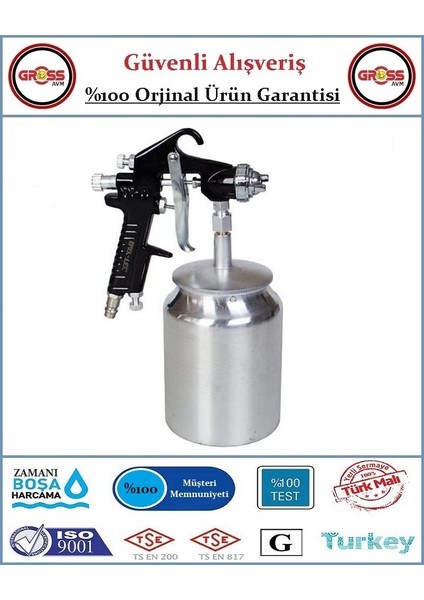 Boya Tabancası - Alttan Depolu 1000CC - Orjinal Ürün fiyatları