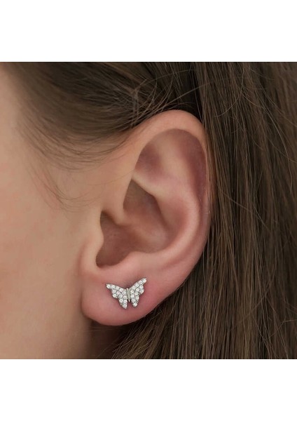 Gümüş Beyaz Kelebek Küpe fiyatları