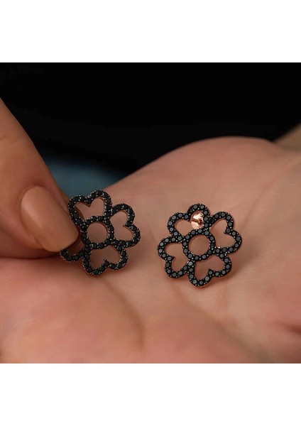 ​gümüş Kalp Yapraklı Çiçek Küpe fiyatları