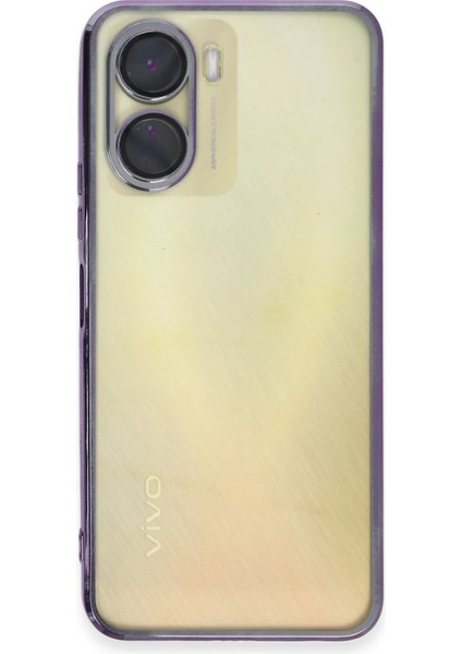 Vivo Y16 Kılıf Razer Lensli Silikon - Mor Ferrg fiyatları