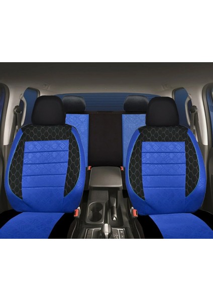 Citroen Ax Uyumlu Mavi Oto Koltuk Kılıfı (Tam Takım Ön Arka Araç Koltuk Kılıfı)