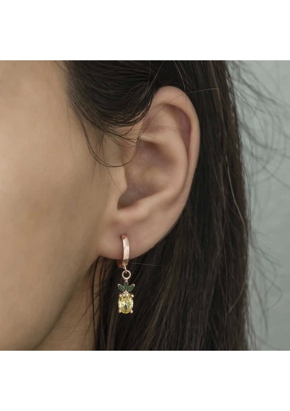 Gümüş Ananas Figür Meyve Küpe fiyatları