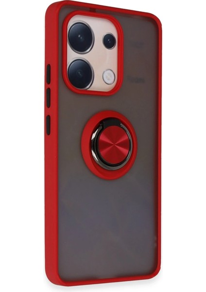 Xiaomi Redmi Note 13 4g Kılıf Montreal Yüzüklü Silikon Kapak - Kırmızı Ferrg fiyatları