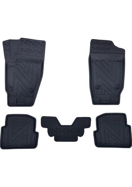 Skoda Fabia 1997-2007 Sedan ile Uyumlu Carbon Desenli Ultra Premium Havuzlu Oto Paspas