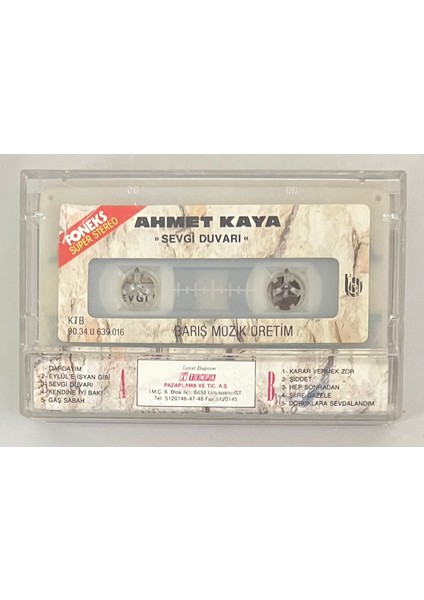 Ahmet Kaya Sevgi Duvarı Kaset (Orijinal 1990 Dönem Kağıt Baskı Kaset) fiyatları