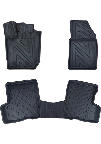 Dacia Duster 4x2 2023 ve Sonrasi ile Uyumlu Carbon Desenli Ultra Premium Havuzlu Oto Paspas