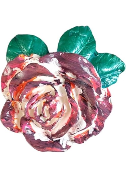 5735 El Yapımı Minik 2'li Mavi - Bordo Renk Gül Magnet - 6 x 7 cm fiyatları