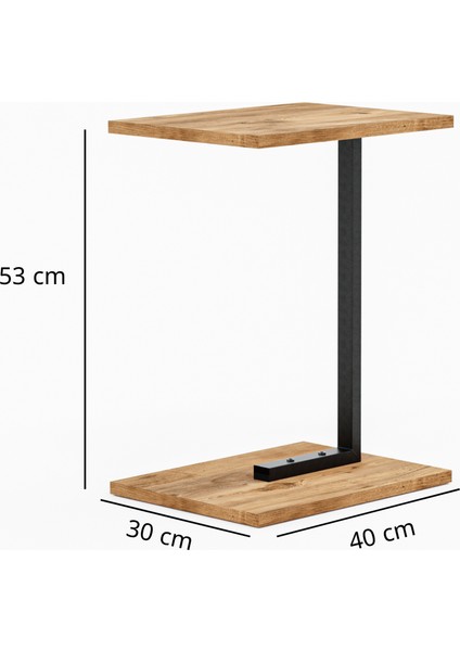 Tekli Zigon Sehpa 40x30 - Atlantik Çam