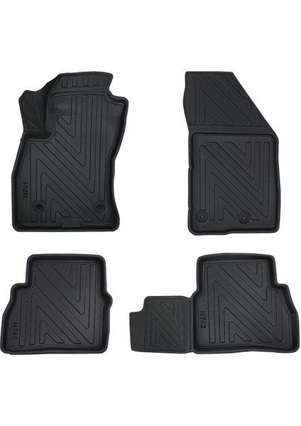 Fiat Doblo 2010-2015 ile Uyumlu Carbon Desenli Ultra Premium Havuzlu Oto Paspas
