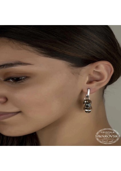 Swarovski Crystal Taşlı Gümüş Salkım Sallantılı Çivili Kadın Küpe fiyatları